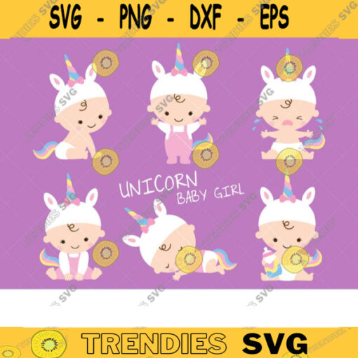 Baby Girl Unicorn Clipart Baby Girl Shower Clipart Baby Girl in Unicorn Costume Baby Girl Birthday Party Unicorn Theme Clipart Clip Art copy