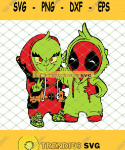 Baby Grinch And Deadpool Costume SVG PNG DXF EPS 1