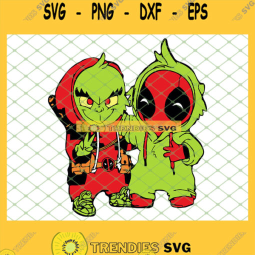 Baby Grinch And Deadpool Costume SVG PNG DXF EPS 1