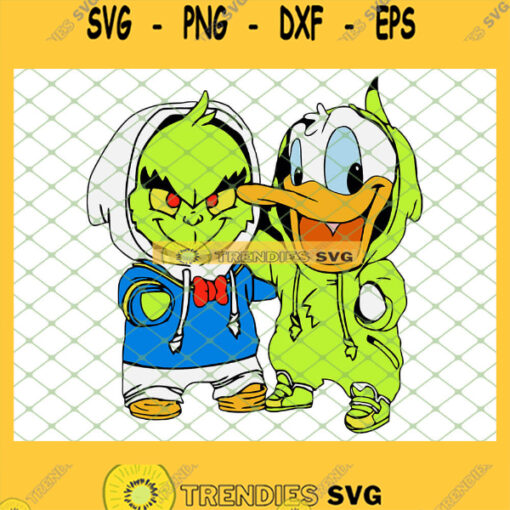 Baby Grinch And Donald Duck Costume SVG PNG DXF EPS 1