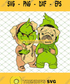 Baby Grinch And Pug Dog Costume SVG PNG DXF EPS 1