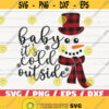 Baby Its Cold Outside SVG Buffalo Plaid Snowman SVG Cut File Cricut Commercial use Silhouette DXF file Christmas Svg Winter Design 261