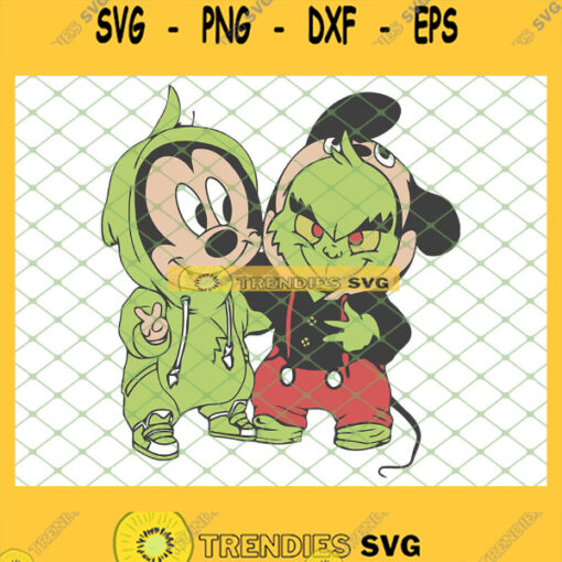 Baby Mickey Mouse And Grinch Costume SVG PNG DXF EPS 1