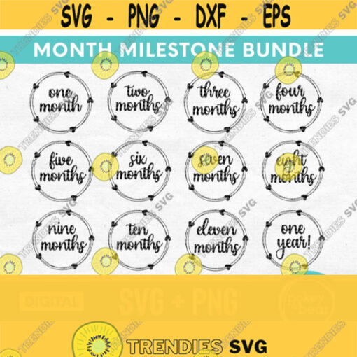 Baby Milestone Svg Bundle Baby Month Svg Birthday Svg Baby Shower Svg New Baby Svg Month Milestone Svg Newborn Svg Png Download Design 148