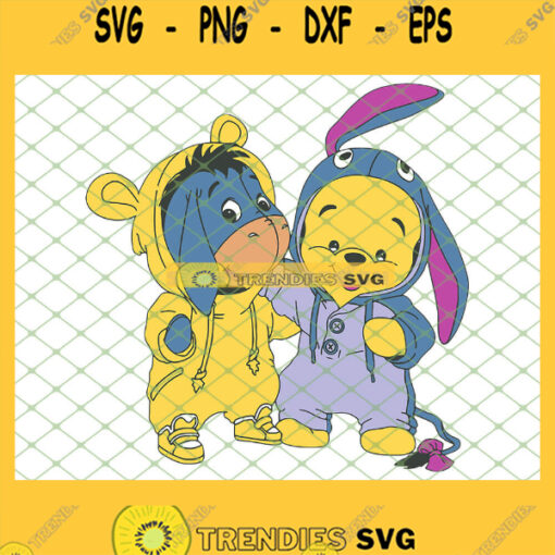 Baby Pooh And Eeyore Winnie The Pooh Costume SVG PNG DXF EPS 1