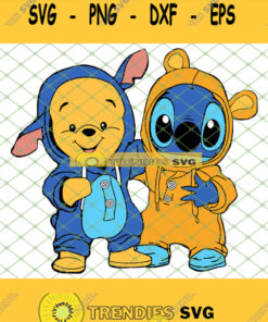 Baby Pooh And Stitch Costume SVG PNG DXF EPS 1