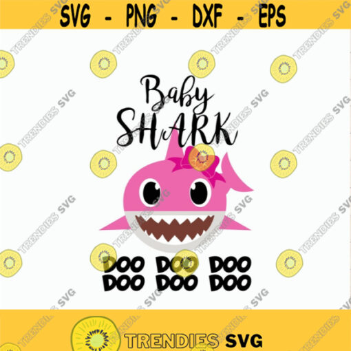 Baby Shark Girl svg Baby Shark Birthday Girl svg baby shark birthday svg Girl Shark Svg cricut baby Shark iron on Cut files svg dxf pdf png