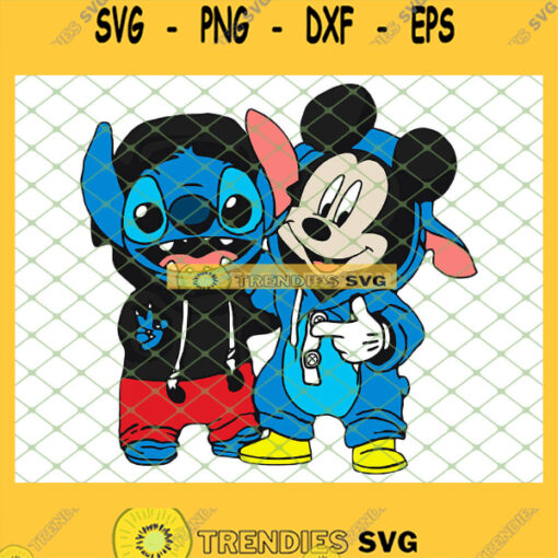 Baby Stitch And Mickey Mouse Disney Costume SVG PNG DXF EPS 1