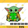 Baby YODA Shamrock Lucky Patricks Day SVg SVG PNG Custom File Format Printable File for Cricut Silhouette
