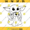 Baby Yoda Decal Files cut files for cricut svg png dxf Design 332