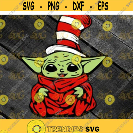 Baby Yoda Dr Seuss Svg The Cat In The Hat Svg Dr. Seuss Svg One Fish Two Fish Red Fish Blue Fish SVG Clipart Cricut file Svg Png Design 1 .jpg