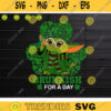 Baby Yoda Drunkish For A Day SVG Funny St. Patricks Day Svg Yoda Clover Svg Starwars Shamrocks Svg