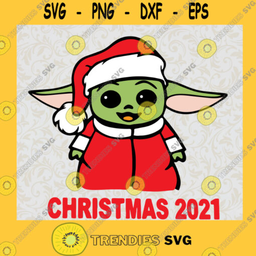 Baby Yoda Hug Ornament Merry Christmas SVG Baby Yoda SVG Santa Alien SVG Merry Christmas SVG