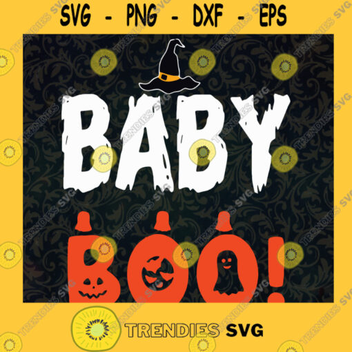 Baby boo svg png dxf Halloween witch svg Boo svg