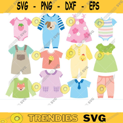 Hot SVG - Baby Dress Clipart Baby Shower Clipart Baby Clothes Clipart ...