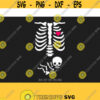Baby skeleton svg Pregnancy skeleton svg halloween skeleton svg Halloween Svg Pregnant svg CriCut Files svg jpg png dxf Silhouette Design 305