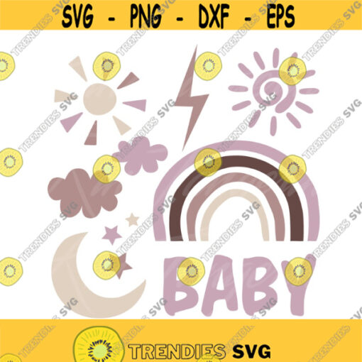 Baby svg baby shower svg rainbow svg png dxf Cutting files Cricut Funny Cute svg designs print for t shirt bundle Design 743