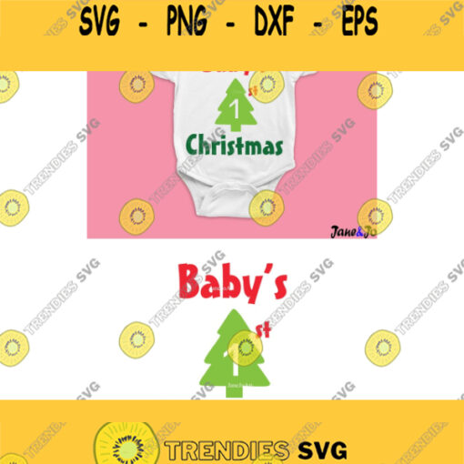 Baby39s First Christmas SVG Baby SVG ShirtChristmas SVG Clipart Vector Digital Download PrintKid Girl Boy ChristmasWinter Svg First st