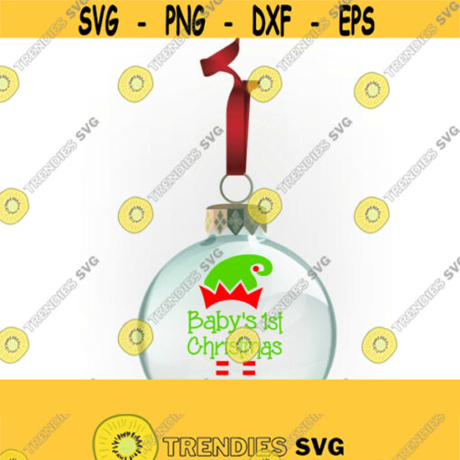 Babys 1st Christmas Svg Elf Christmas Ornament Christmas Elf Svg Elf Svg SVG DXF AI Eps Pdf Png Jpeg Digital Cutting Files