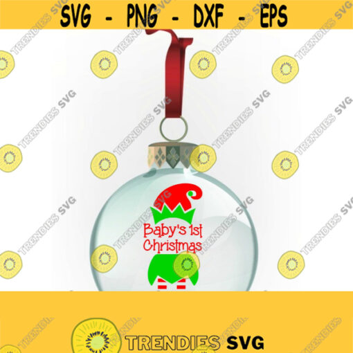 Babys 1st Christmas Svg Elf Christmas Ornament Christmas Elf Svg Elf Svg SVG DXF AI Eps Pdf Png Jpeg Digital Cutting Files Design 847