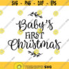 Babys First Christmas Decal Files cut files for cricut svg png dxf Design 243