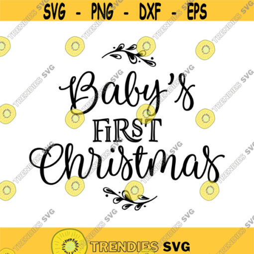 Babys First Christmas Decal Files cut files for cricut svg png dxf Design 243