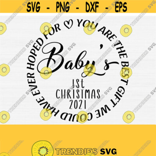 Babys First Christmas Svg 1st Christmas Svg Christmas Ornaments Svg Files Cricut Cut Silhouette File Vector Clipart Instant Download Design 1600