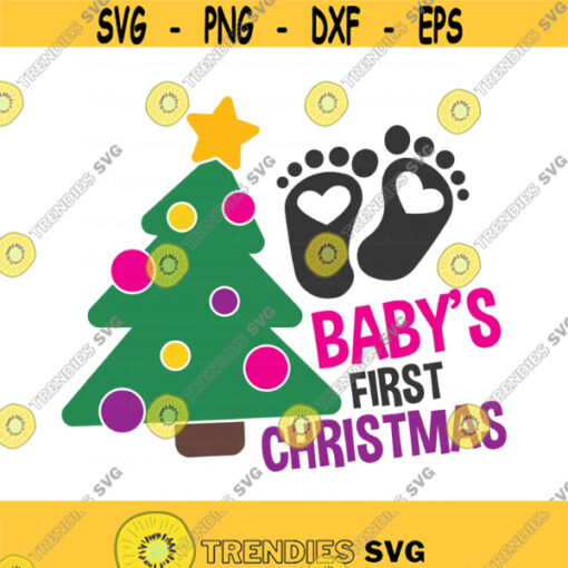 Babys first christmas svg christmas svg baby girl svg png dxf Cutting files Cricut Funny Cute svg designs print for t shirt Design 416