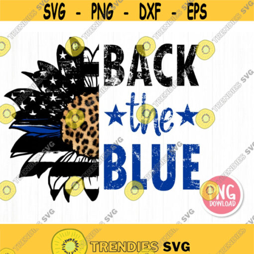 Back the Blue PNG Blue Stripe Stars Police PNG Sublimation Design Downloads Design 148