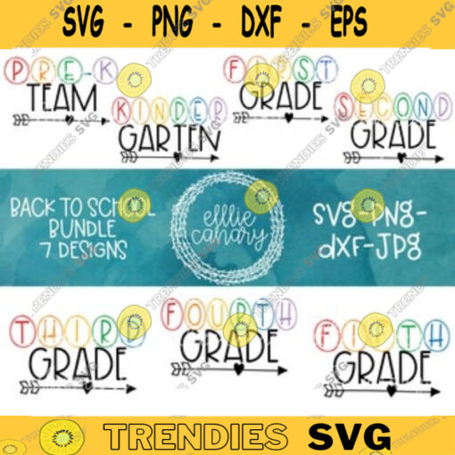 Back to School Bundle svg png jpeg dxf cut file Commercial Use Teacher Appreciation First Day 1st 2nd 3rd 4th 5th Pre K Kindergarten 532