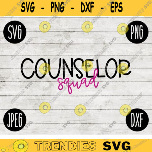 Back to School Counselor Squad svg png jpeg dxf cut file Commercial Use SVG Teacher Appreciation First Day 1729