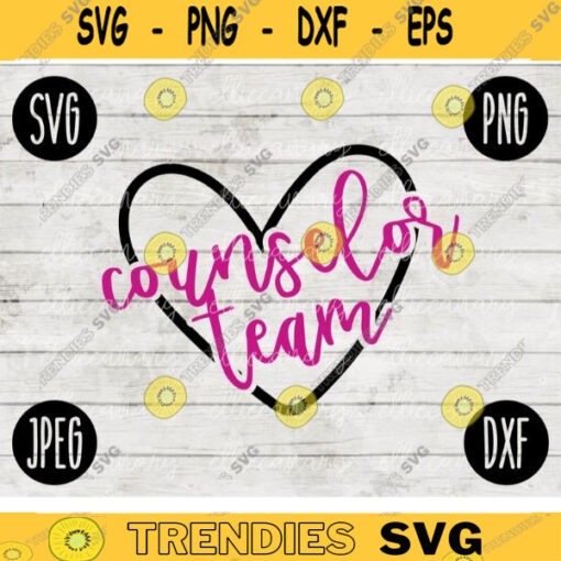 Back to School Counselor Team svg png jpeg dxf cut file Commercial Use SVG Teacher Appreciation First Day High School Student 883