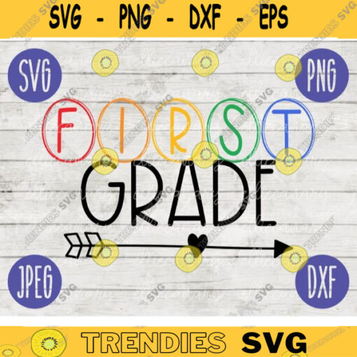Back to School First Grade Squad svg png jpeg dxf cut file Commercial Use SVG Teacher Appreciation First Day 1st 2045
