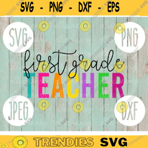 Back to School First Grade Team svg png jpeg dxf cut file Commercial Use SVG Teacher Appreciation First Day Group Squad Gift 1216