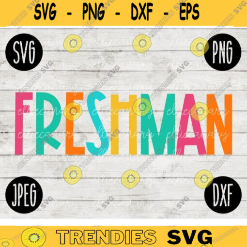 Back to School Freshman svg png jpeg dxf cut file Small Business Use SVG Teacher Appreciation First Day Rainbow 882