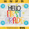 Back to School Hello First Grade Squad svg png jpeg dxf cut file Commercial Use SVG Teacher Appreciation First Day 1st 770