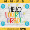 Back to School Hello Fourth Grade Squad svg png jpeg dxf cut file Commercial Use SVG Teacher Appreciation First Day 4th 828