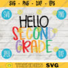 Back to School Hello Second Grade Squad svg png jpeg dxf cut file Commercial Use SVG Teacher Appreciation First Day 2nd 601