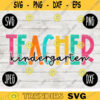 Back to School Kindergarten Teacher svg png jpeg dxf cut file Small Business Use Teacher Appreciation First Day Rainbow 66