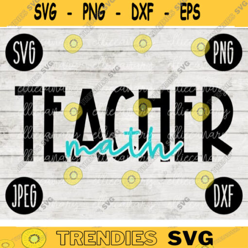 Back to School Math Teacher Squad svg png jpeg dxf cut file Small Business Use Teacher Appreciation First Day Rainbow 2650