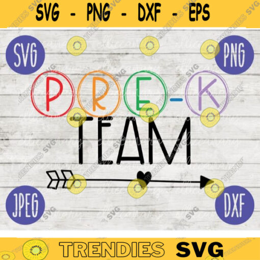 Back to School Pre K Squad svg png jpeg dxf cut file Commercial Use SVG Teacher Appreciation First Day Preschool 1517