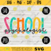Back to School Psychologist Team Squad svg png jpeg dxf cut file Small Business Use Teacher Appreciation First Day Rainbow 2430