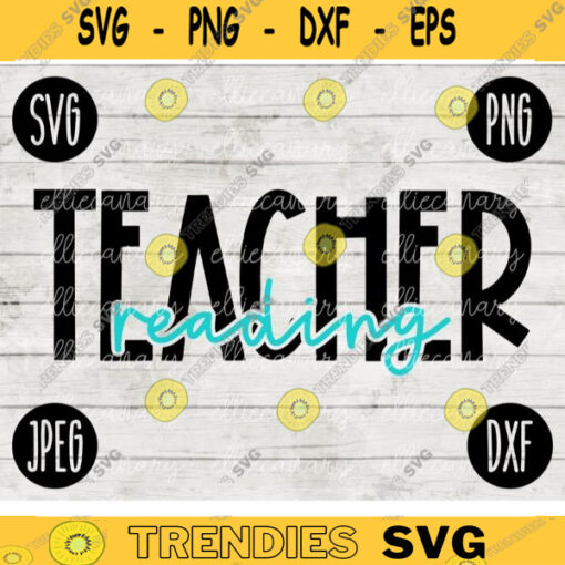 Back to School Reading Teacher Squad svg png jpeg dxf cut file Small Business Use Teacher Appreciation First Day Rainbow 2611