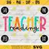 Back to School Reading Teacher Squad svg png jpeg dxf cut file Small Business Use Teacher Appreciation First Day Rainbow 743