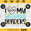 Back to School SVG I Love My Second Graders svg png jpeg dxf cut file Commercial Use SVG Teacher Appreciation First Day 2nd 314
