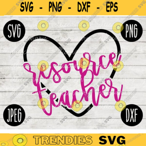 Back to School SVG Resource Teacher svg png jpeg dxf cut file Commercial Use SVG Teacher Appreciation First Day 938