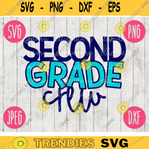 Back to School Second Grade Crew svg png jpeg dxf cut file Commercial Use SVG Teacher Appreciation First Day Open House 2nd 2201