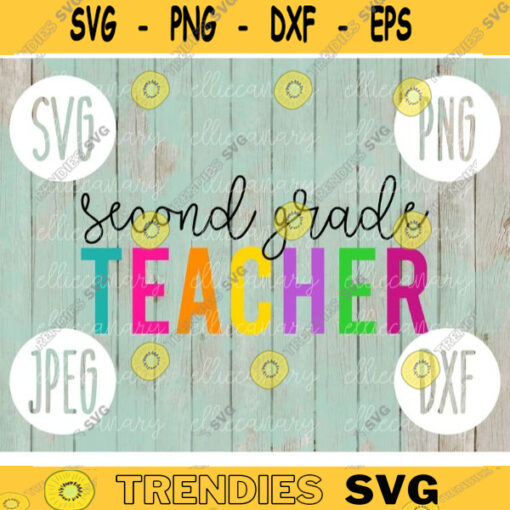 Back to School Second Grade Team svg png jpeg dxf cut file Commercial Use SVG Teacher Appreciation First Day Group Squad Gift 710