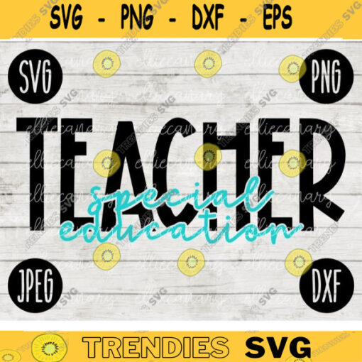 Back to School Special Education Teacher Squad svg png jpeg dxf cut file Small Business Use Teacher Appreciation First Day Rainbow 2638