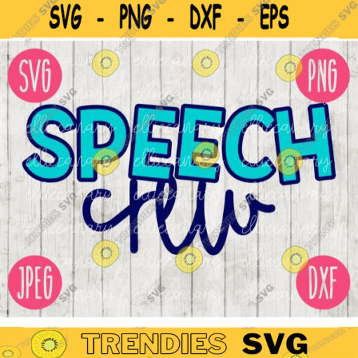 Back to School Speech Crew svg png jpeg dxf cut file Commercial Use Teacher Appreciation First Day Open House Special Education 2510